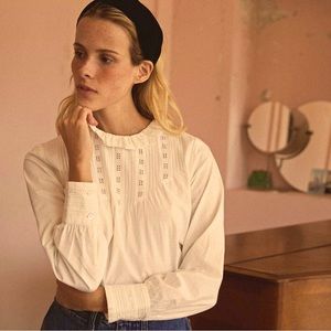 NWT DÔEN Plum Top in Powder, XS